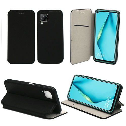 Etui Noir Pour Huawei P40 Lite Protection Portefeuille Noire À Rabat Avec Porte Cartes