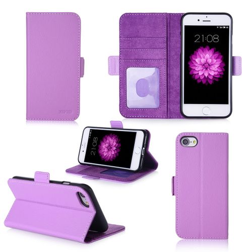 Housse Portefeuille Violette Pour Apple Iphone Se 2020 À Rabat Avec Porte Cartes