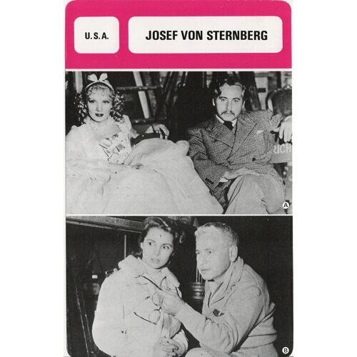 Fiche Monsieur Cinema Josef Von Sternberg