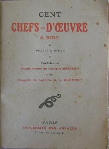 Cent Chefs-D'oeuvre À Dire