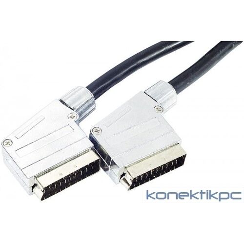 Dexlan High Quality - Câble vidéo/audio - SCART (M) pour SCART (M) - 10 m - coaxial