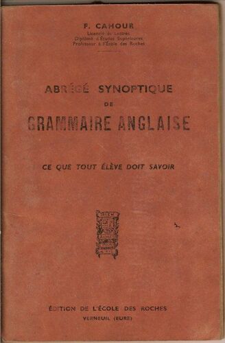 Correct English - Abrégé Synoptique De Grammaire Anglaise