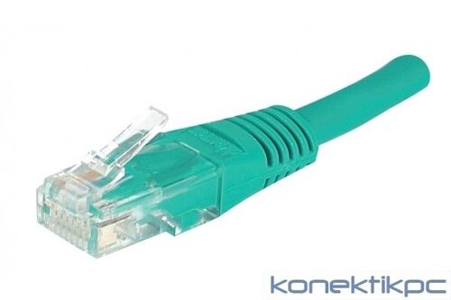 Cordon RJ45 patch UTP CAT 5e Vert -  1,00 m