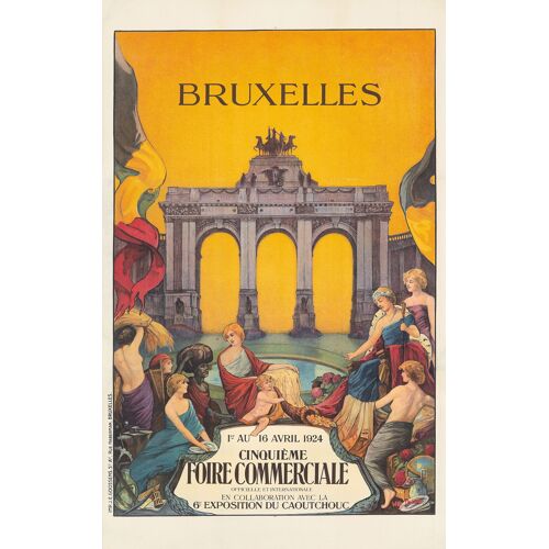 Affiche Foire Commerciale Bruxelles 1924