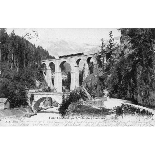 Carte Postale Ancienne - Pont St-Marie - Route De Chamonix