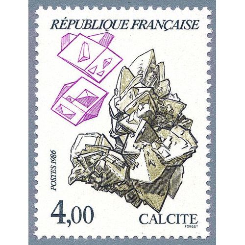 Timbre De 1986 4ème Série Nature De France - Minéraux Calcite