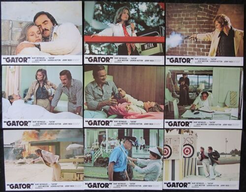 Gator Film R?alis? Et Avec Burt Reynolds Avec Jack Weston, Lauren Hutton, Jerry Reed - 9 Photos Originales D'exploitation De Cin?ma - Chaque Petite Affiche De 22x28cm