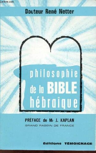 Philosphie De La Bible Hébraïque.