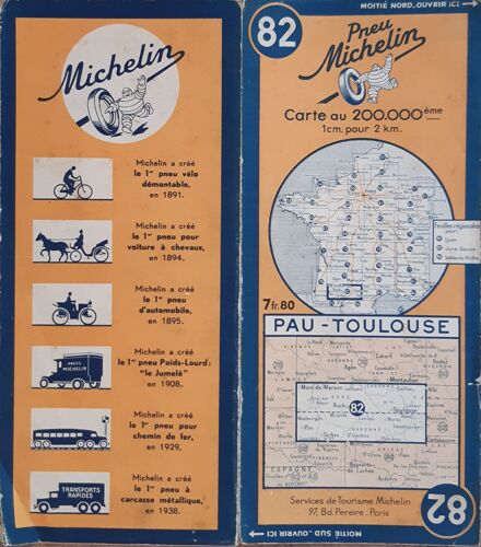 Carte Michelin 82 De 1943