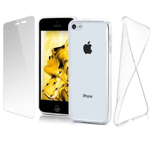 Coque De Protection Pour Iphone 5c Avec Protection D'écran En Verre Trempé