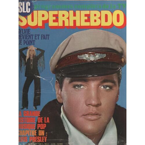 Superhebdo Slc  N° 24 : 1970 Marlene Jobert/Mireille Mathieu/Serge Gainsbourg/Jane Birkin/Vadim/Carlos/Paulnewman/Elisabeth Wiener/Alain Delon (3p)/Presley/Sylvie Vartan (4p)