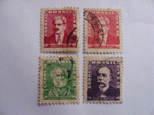 Brésil,4 Timbres De 1954