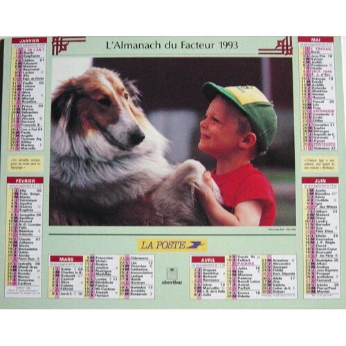 Almanach Des P.T.T. Du Cher (Enfant Avec Chien)