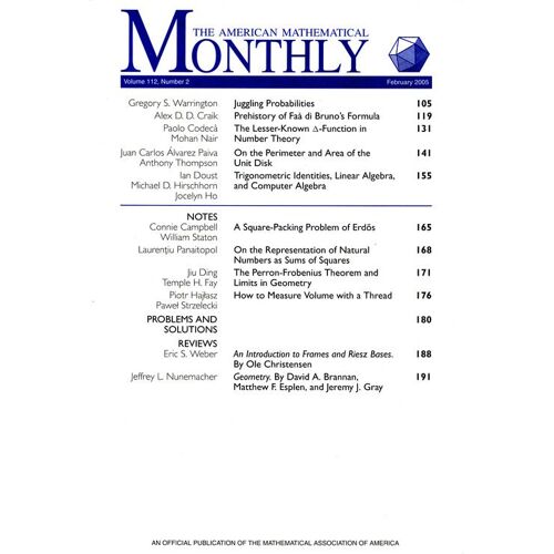The American Mathematical Monthly, Volume 112  N° 2