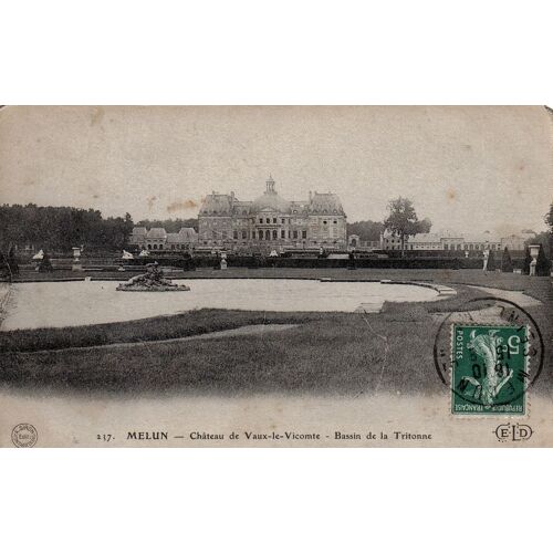 Carte Postale Ancienne, France, Seine Et Marne ( 77 ), Melun, Château De Vaux Le Vicomte, Bassin De La Tritonne