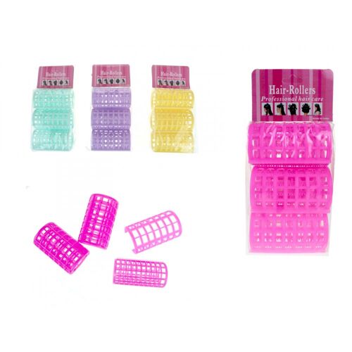 3 X Rouleaux À Cheveux 7 X 3,6 Cm Bigoudis Friser Boucler Coiffure 