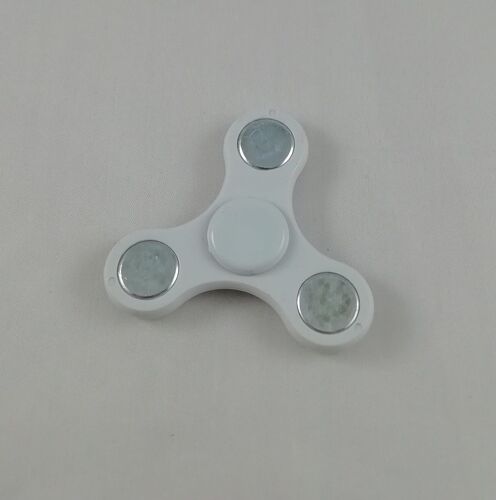 Hand Spinner Fidget Jeu De Roulement À Billes Anti Stress Toupie Jouet Blanc