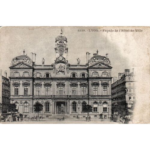 Carte Postale Ancienne, France, Rhône ( 69 ), Lyon, Façade De L'hôtel De Ville