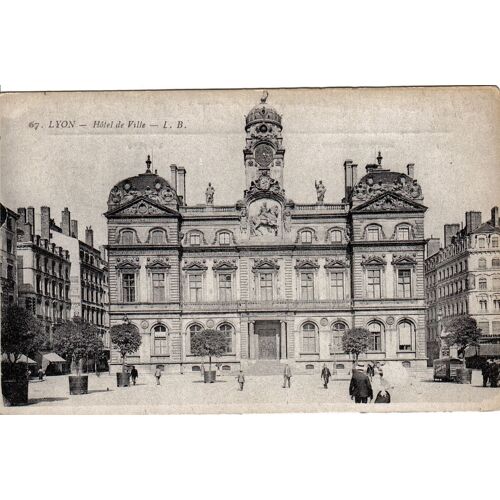 Carte Postale Ancienne, France, Rhône ( 69 ), Lyon, Hôtel De Ville