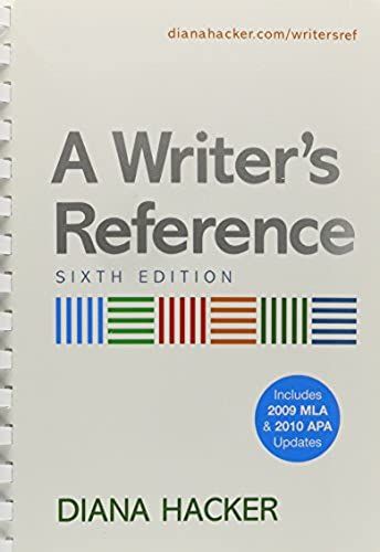 A Writer's Reference 6th Ed With 2009 Mla And 2010 Apa Updates + I-Cite