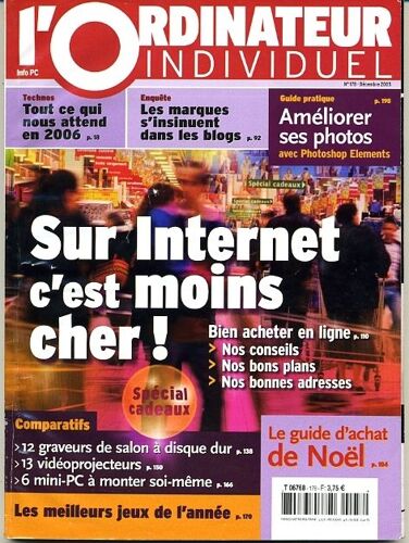 L'ordinateur Individuel  N° 178 : Sur L'internet C'est Moins Cher