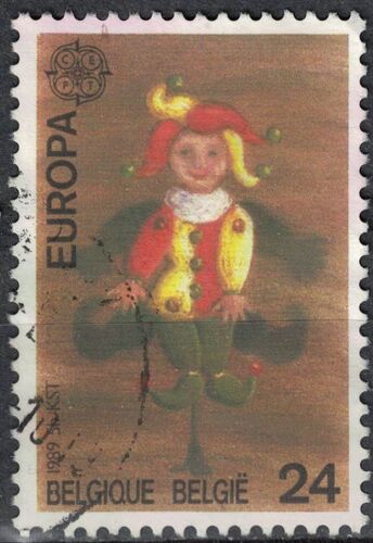 Belgique 1989 Oblitéré Used Cept Jouets Pour Enfants Marionnette Bouffon Su