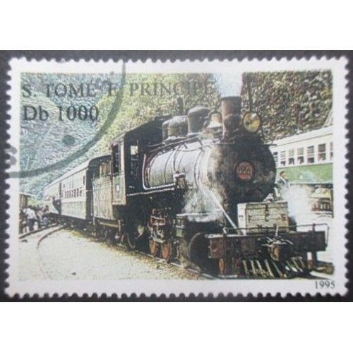 St Thomas Et Prince N°1245c Locomotive Oblitéré
