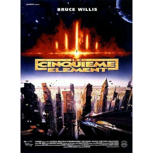 Le Cinquième Element - Véritable Affiche De Cinéma Pliée - Format 40x60 Cm - De Luc Besson Avec Bruce Willis, Milla Jovovich, Gary Oldman, Ian Holm, Chris Tucker - 1997