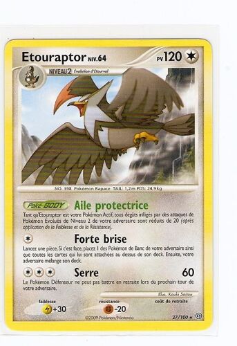 Etouraptor Niv 64 120pv 27/100 Diamant Et Perle Tempête