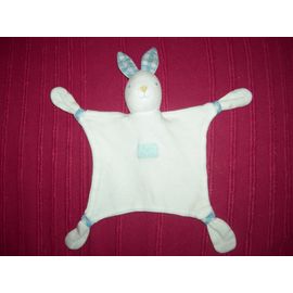 Doudou Lapin Blanc Plat Tartine Et Chocolat