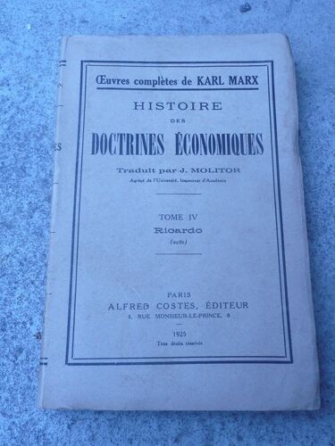 Histoire Des Doctrines Économiques