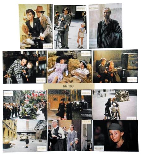 La Vie Est Belle (La Vita E Bella) - Jeu De 12 Photos D'exploitation Cinématographique - Format 21x28cm - De Roberto Benigni Avec Roberto Benigni, Nicoletta Braschi, Pietro De Silva - 1998