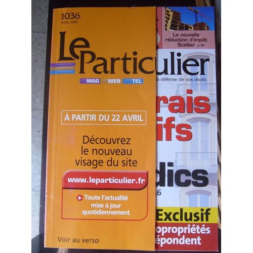 Le Particulier  N° 1036 : Les Vrais Tarifs Des Syndics