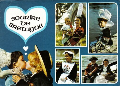 Carte Postale, France, Bretagne, Coiffes Des Régions De Fouesnant, Pont L'abbé, Pont Aven ,Concarneau, Vannes - Oblitération Du 21/08/1984