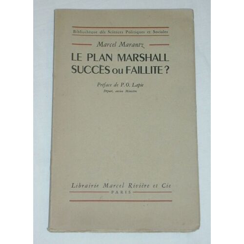 Le Plan Marshall Succes Ou Faillite