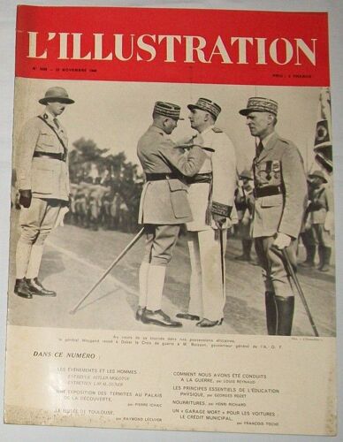 L'illustration. N¡ 5098, 23 Novembre 1940. Contient Entre Autres : L'activite Diplomatique, Par Robert De Beauplan (2 Pages). Une Exposition Des Termites Au Palais De La Decouverte, Par...