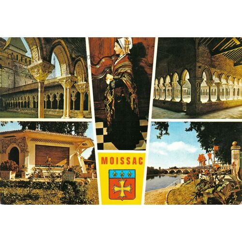 Carte Postale, France, Tarn Et Garonne ( 82 ), Moissac, Vues Multiples - Oblitération Du 04/09/1974