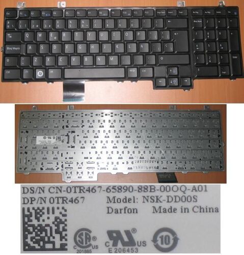Clavier QWERTY UK pour Dell Studio 1735 1736 1737 Series - NOIR, P/N: 0RK695 , Model: NSK-DD00U