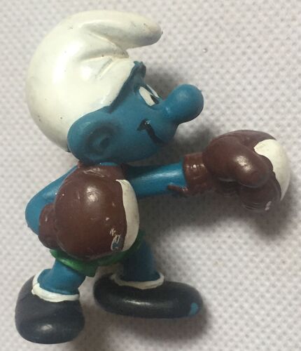 Figurine Schtroumpf Boxeur , Smurfs, Peyo, Bd, Bande Dessinée