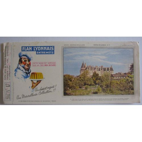 Buvard Neuf Entremets "Flan Lyonnais" N°17 - Toulon