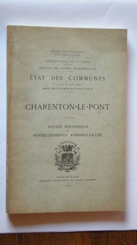 Charenton-Le-Pont (Etat Des Communes À La Fin Du Xixe Siècle)