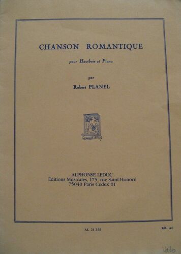 Chanson Romantique Hautbois Et Piano