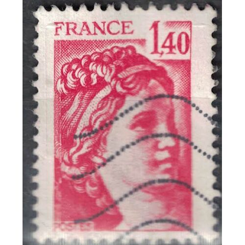 France 1980 Oblitéré Used Sabine De Gandon 1f40 Rouge Y&t 2102 Su