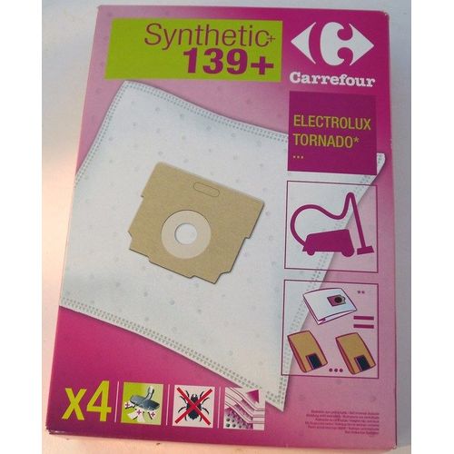 Sacs aspirateur Synthetic 139+ pour Eletrolux, hug phantom, Mio Star 5000-6600, progress, Tornado