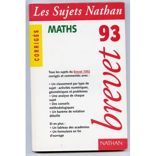 Corr - Brevet Maths