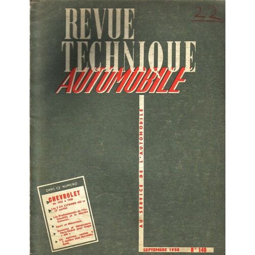 Revue Technique Automobile  N° 149 : Chevrolet De 1955 À 1958