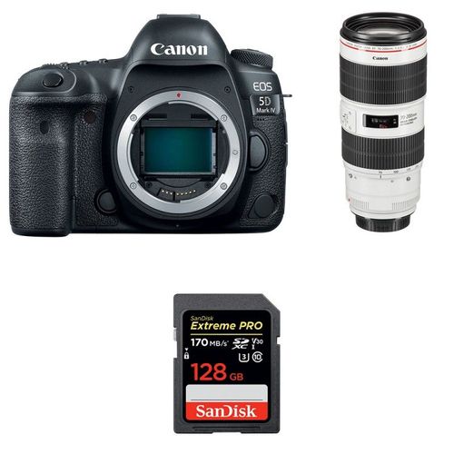 Canon EOS 5D Mark IV + EF 70-200mm f/2.8L IS III USM + SanDisk 128GB Extreme PRO UHS-I SDXC 170 MB/s | Garantie 2 ans