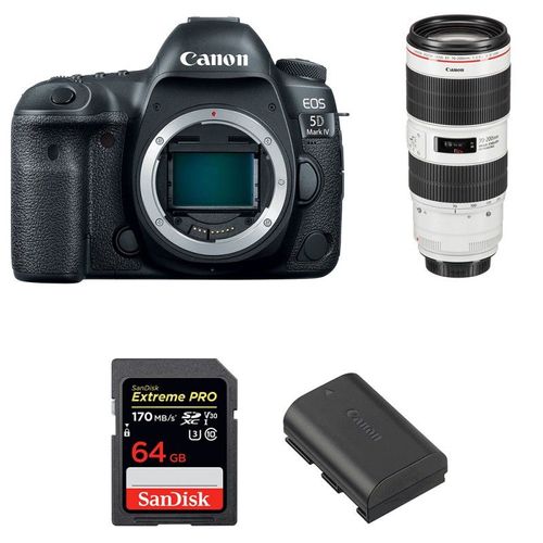 Canon EOS 5D Mark IV + EF 70-200mm f/2.8L IS III USM + SanDisk 64GB UHS-I SDXC 170 MB/s + LP-E6N | Garantie 2 ans