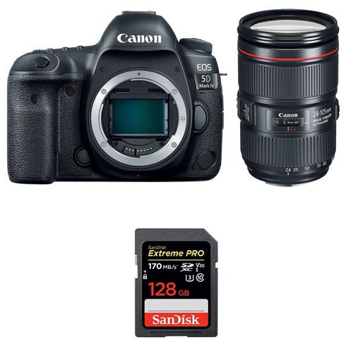 Canon EOS 5D Mark IV + EF 24-105mm f/4L IS II USM + SanDisk 128GB Extreme PRO UHS-I SDXC 170 MB/s | Garantie 2 ans