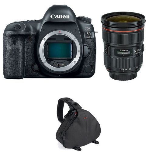 Canon EOS 5D Mark IV + EF 24-70mm f/2.8L II USM + Sac | Garantie 2 ans